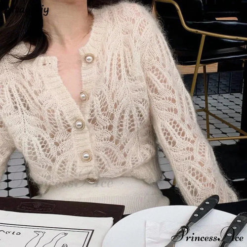 Empty Out Solitary Fastened Spring Knit Cardigan