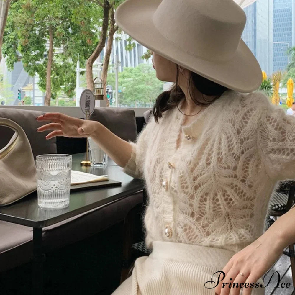 Empty Out Solitary Fastened Spring Knit Cardigan