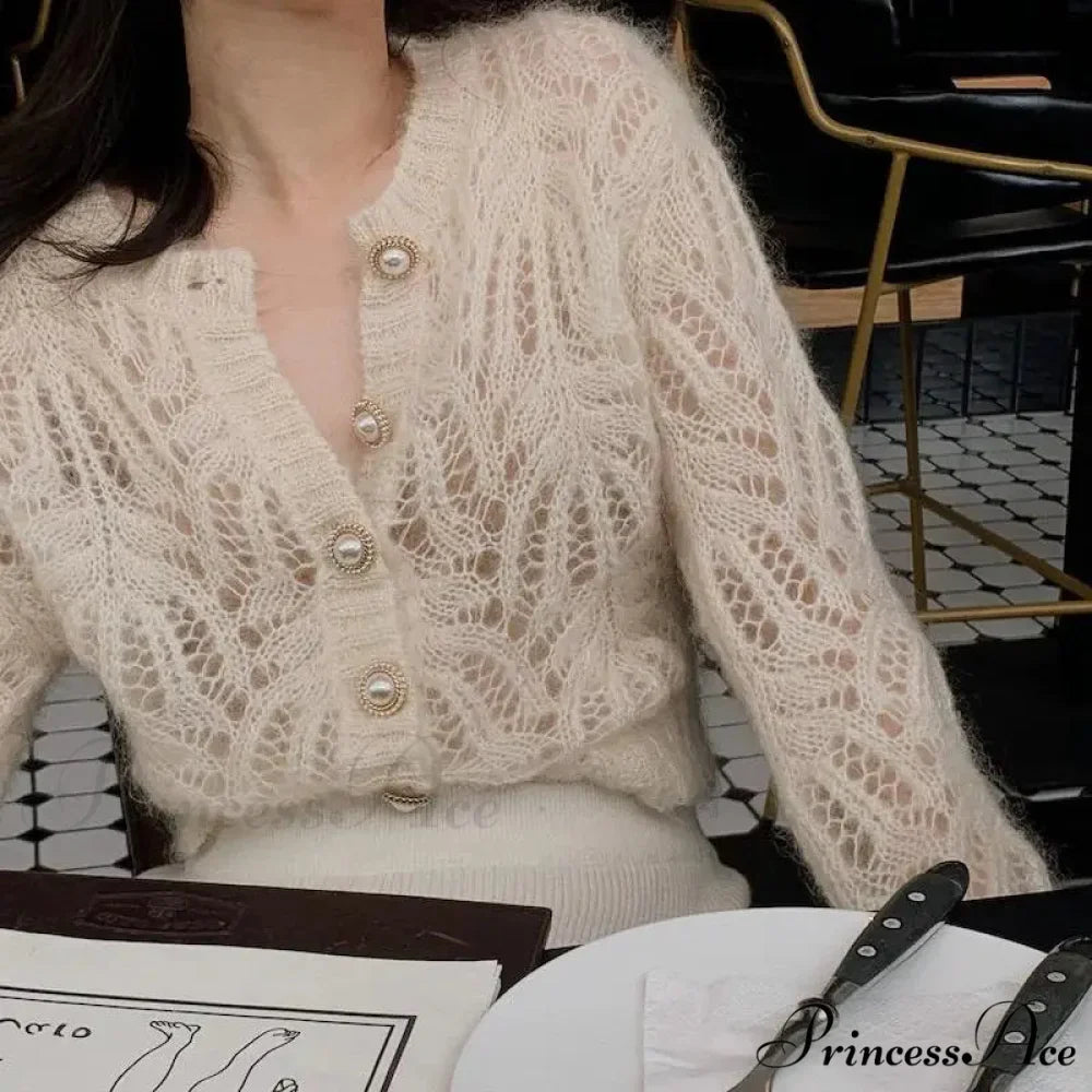Empty Out Solitary Fastened Spring Knit Cardigan