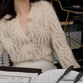 Empty Out Solitary Fastened Spring Knit Cardigan