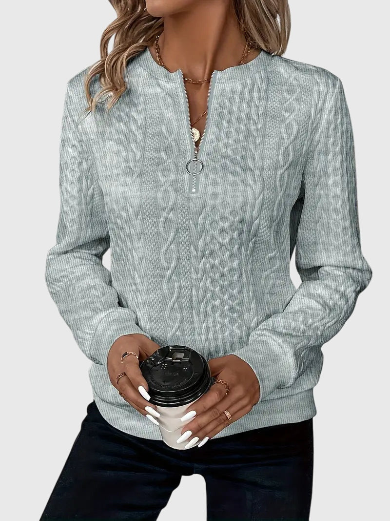 Nora | Women's Cable Knit Quarter-Zip Sweater