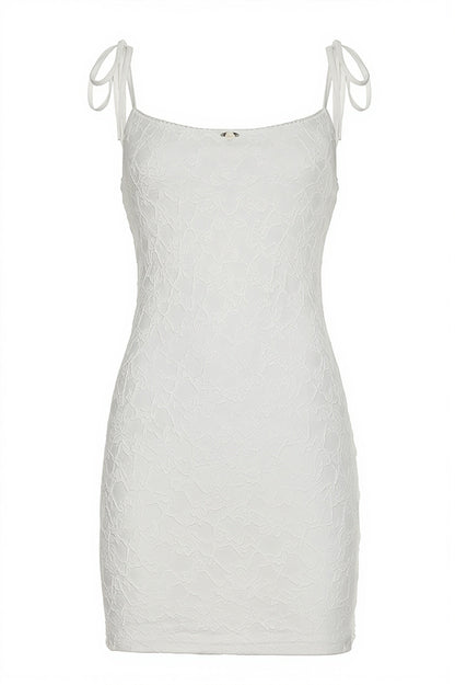 Sexy Sheer Lace Cami Bodycon High Waist Mini Dress