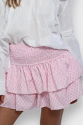 Indie Graphic Ruffle Pleated Skirt