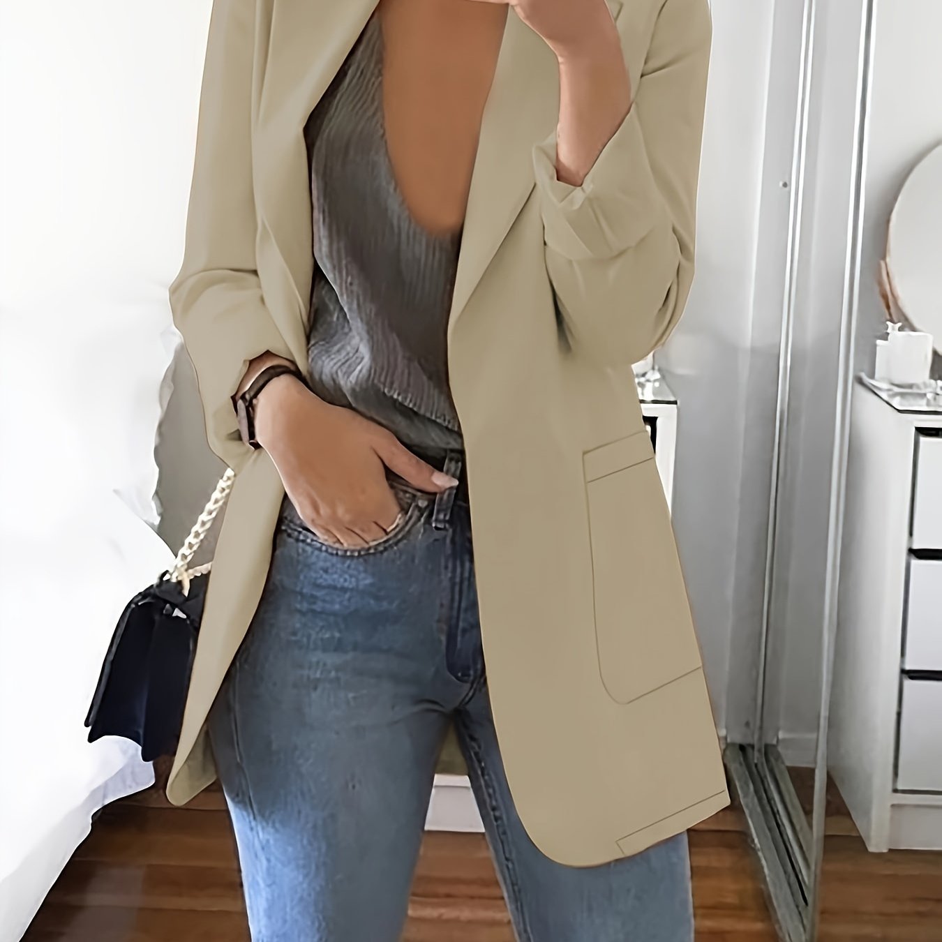 Elegant Tailored Longline Blazer for Business