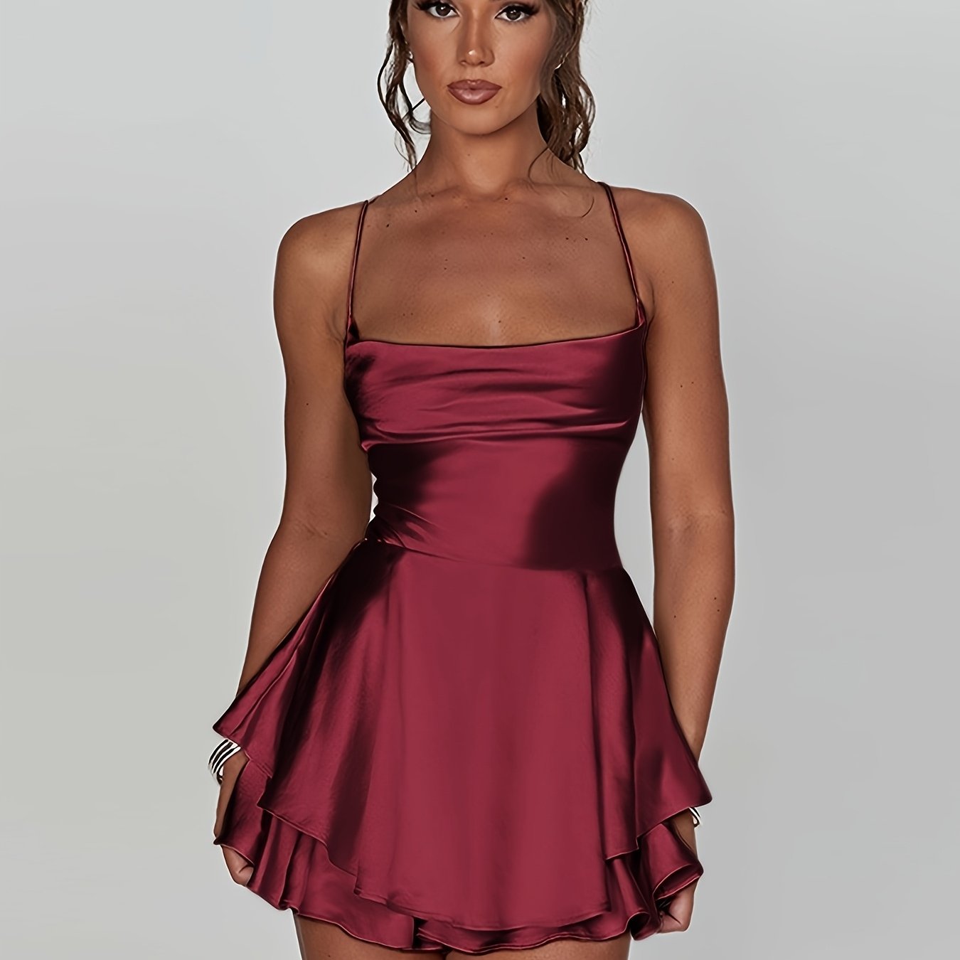 Ruched Fit and Flare Homecoming Dress