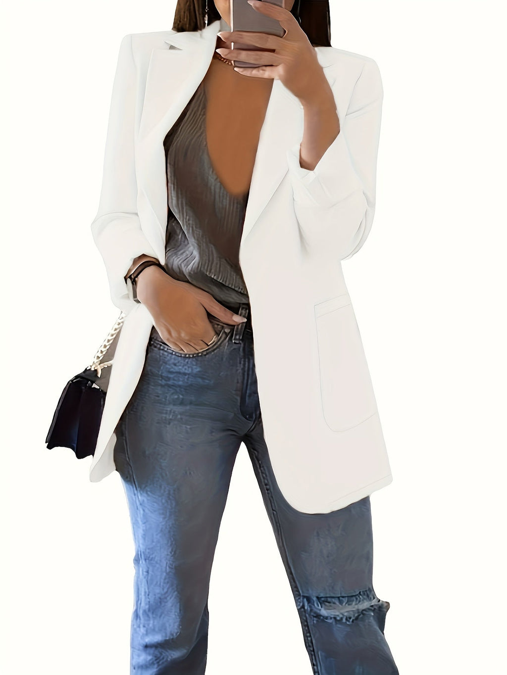 Elegant Tailored Longline Blazer for Business