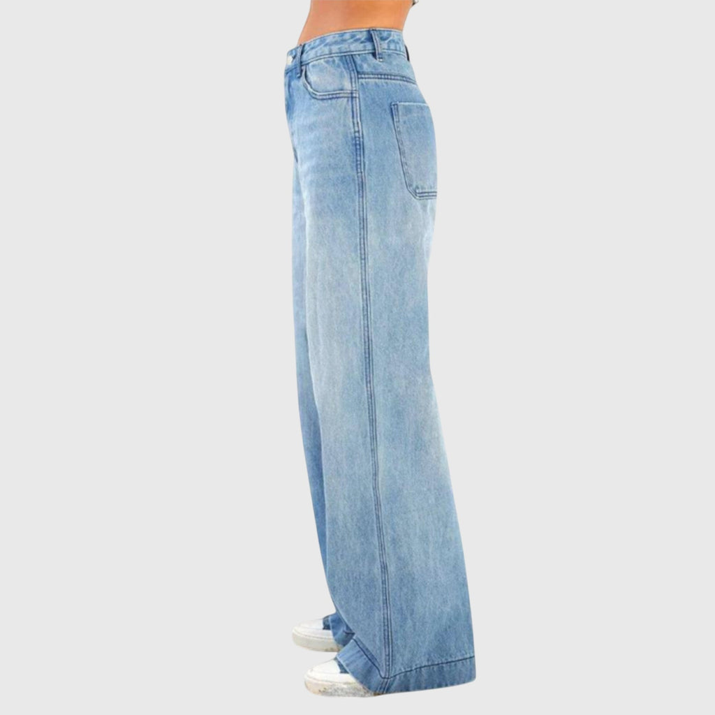 Washed Baggy High Waist Wide Leg Jean