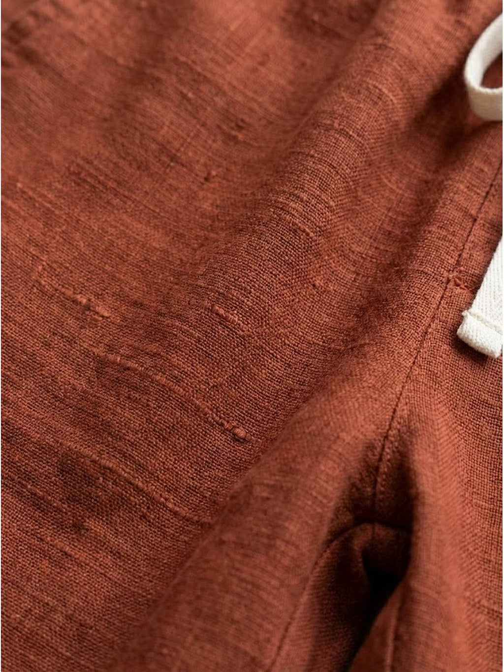 Drawstring Elasticated Waist Cuffed Hem Relaxed Linen Pant