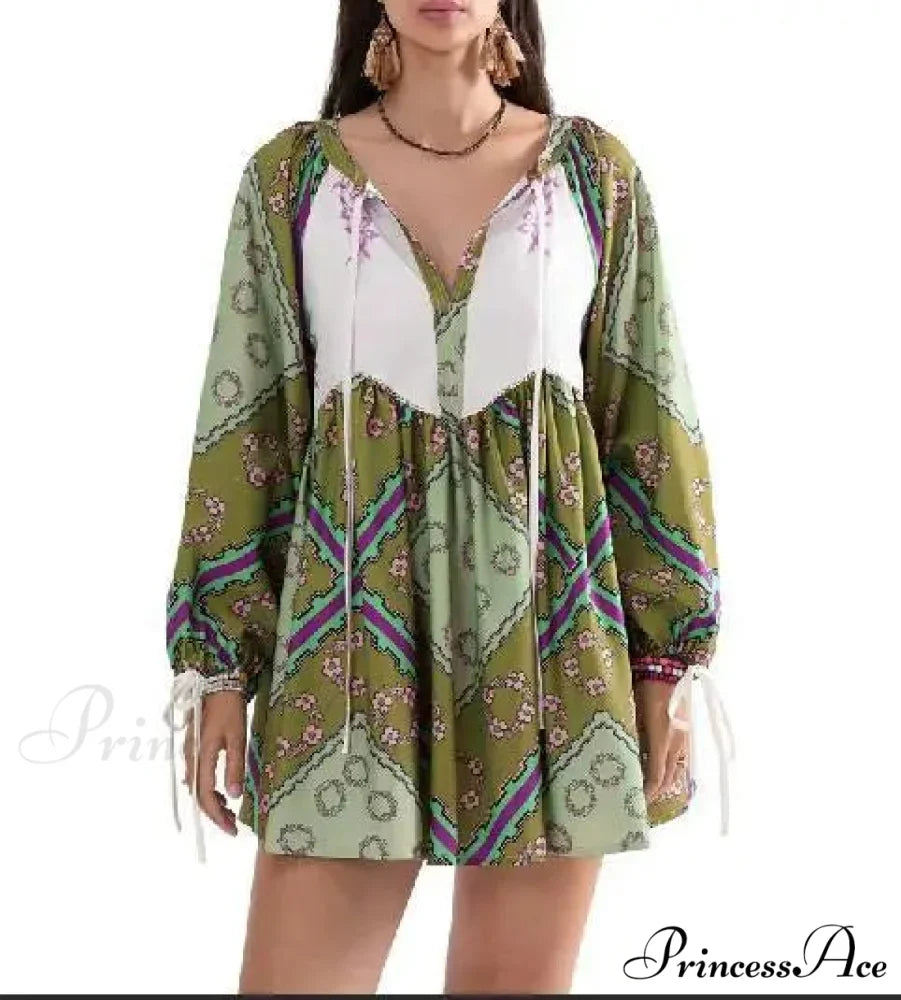 Flowy Flower Bohemian Short Dress
