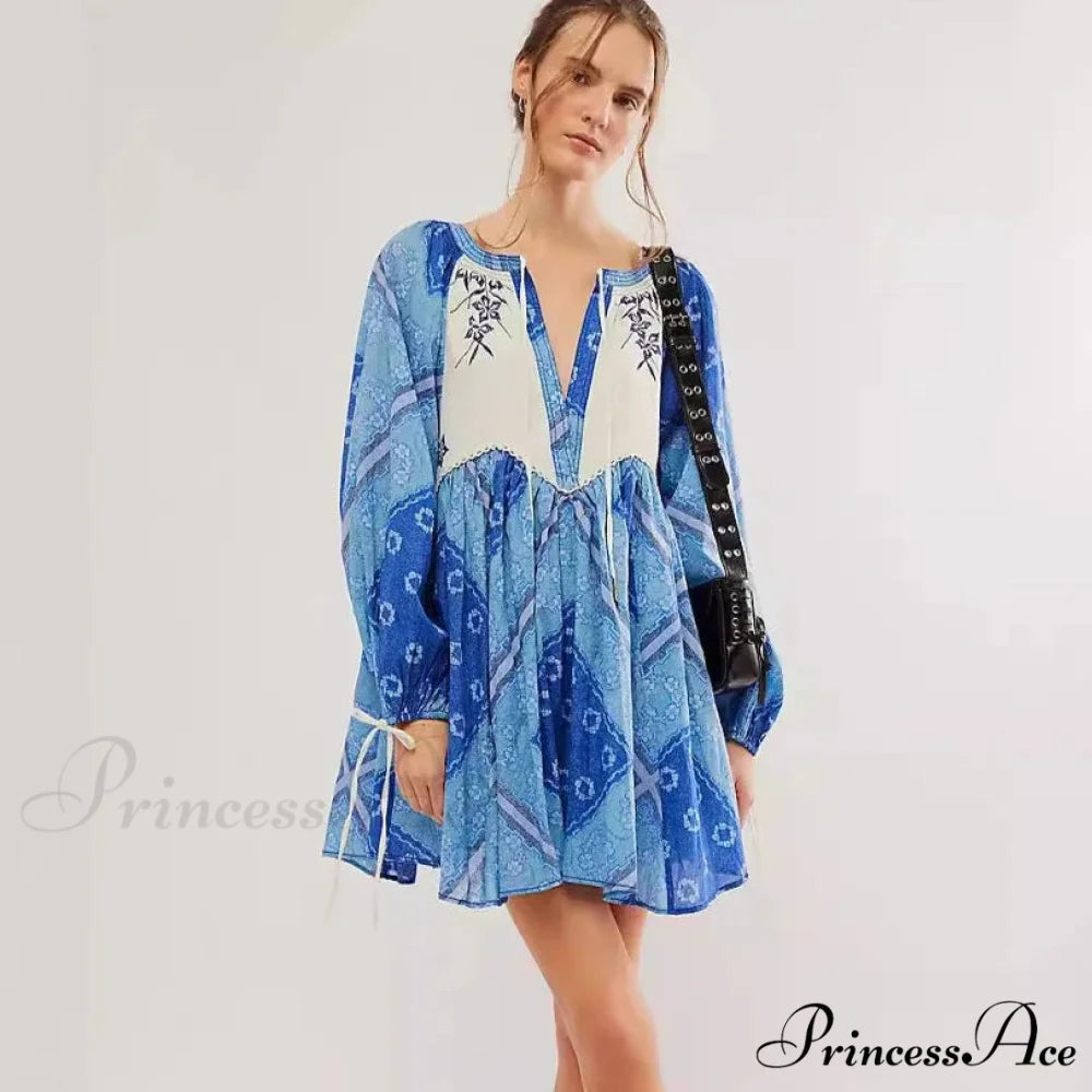 Flowy Flower Bohemian Short Dress