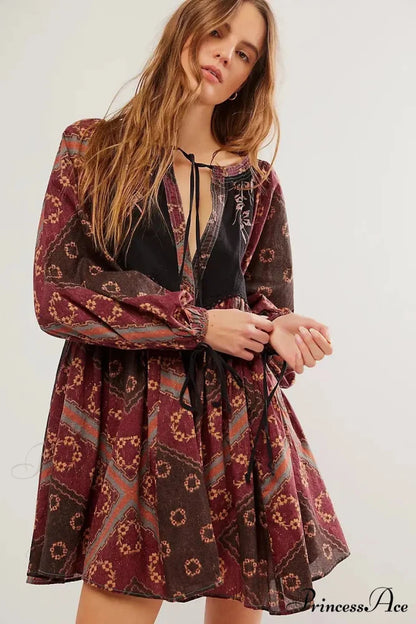 Flowy Flower Bohemian Short Dress