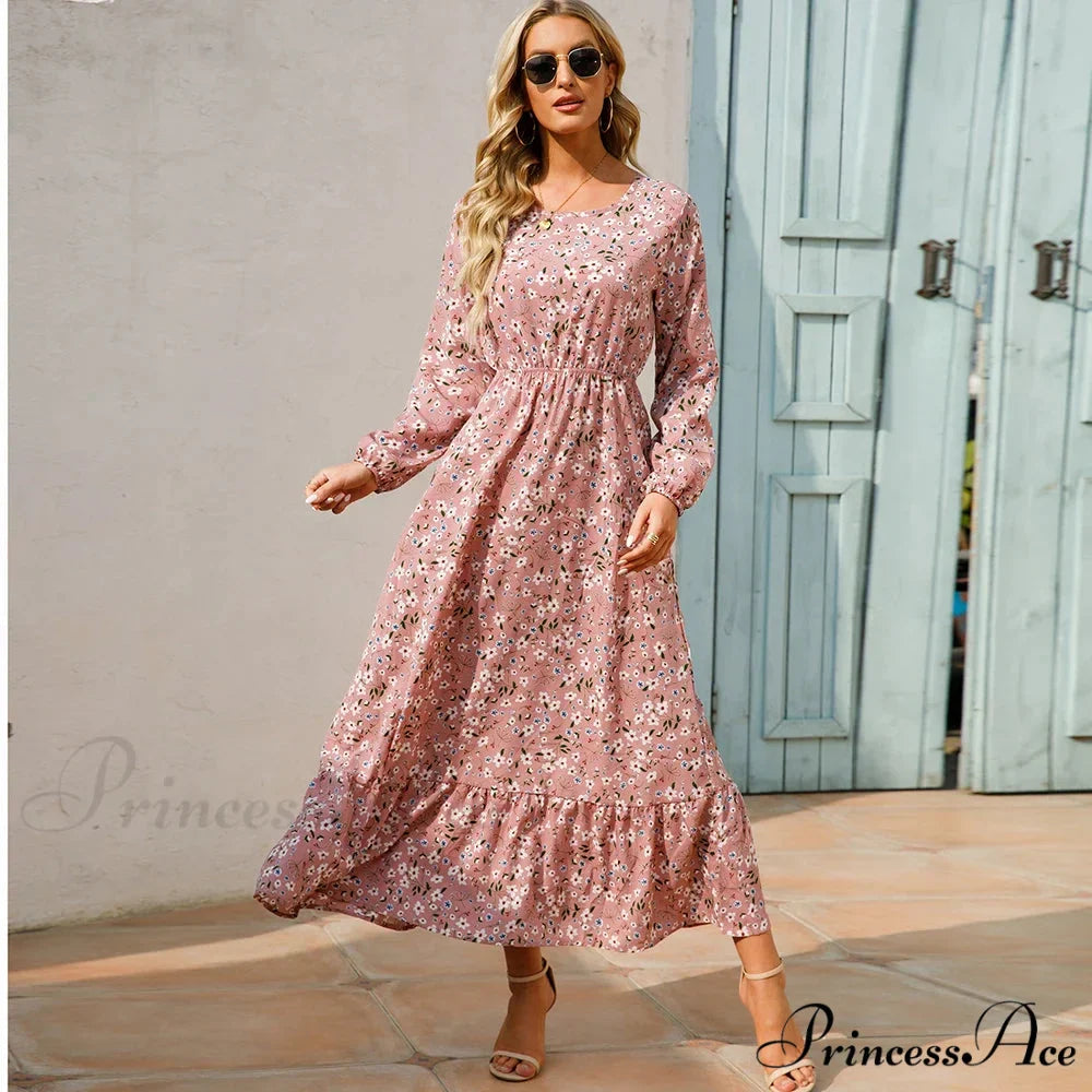 Free-spirited Women’s Chiffon Floral Maxi Dress