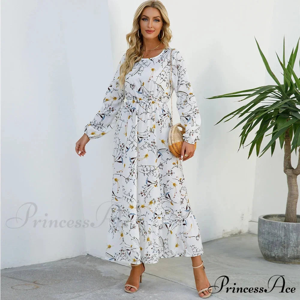 Free-spirited Women’s Chiffon Floral Maxi Dress