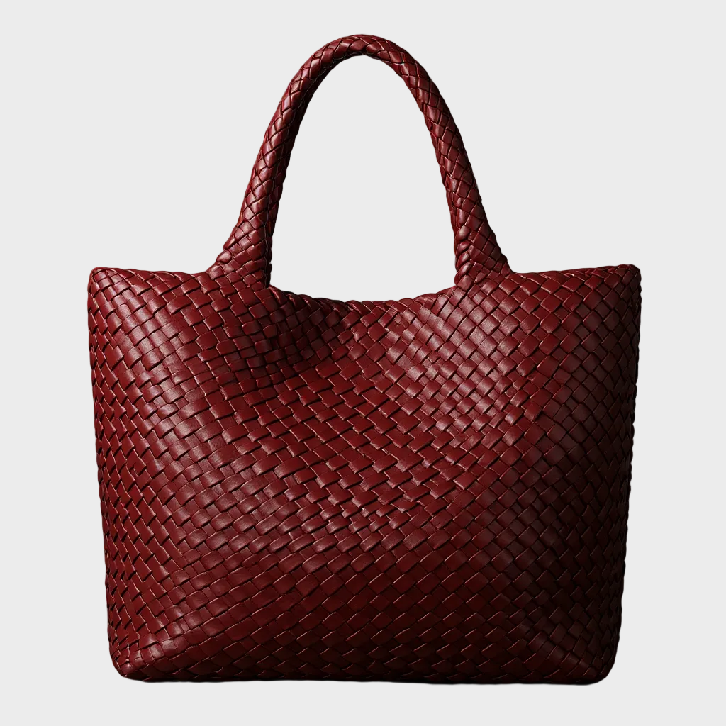 Handwoven Interlaced Leather Large Tote Bag