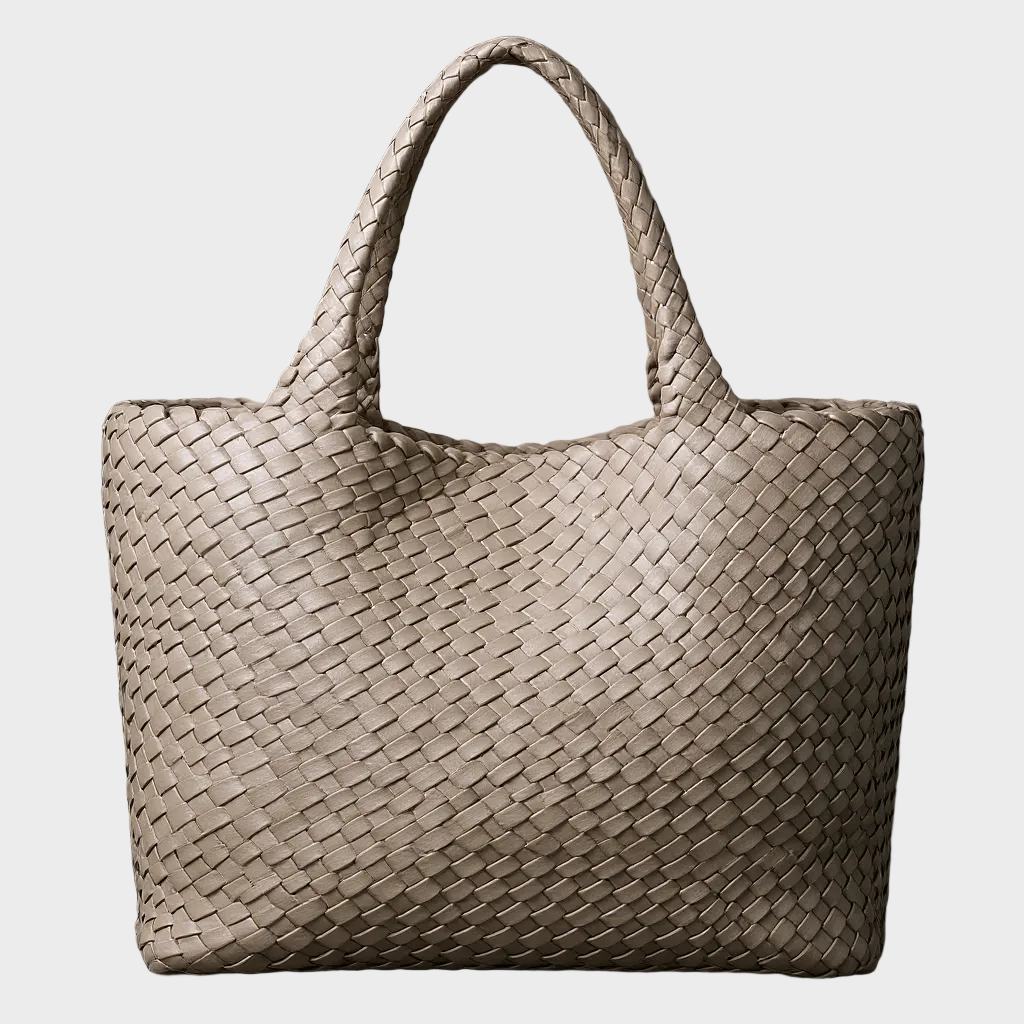 Handwoven Interlaced Leather Large Tote Bag