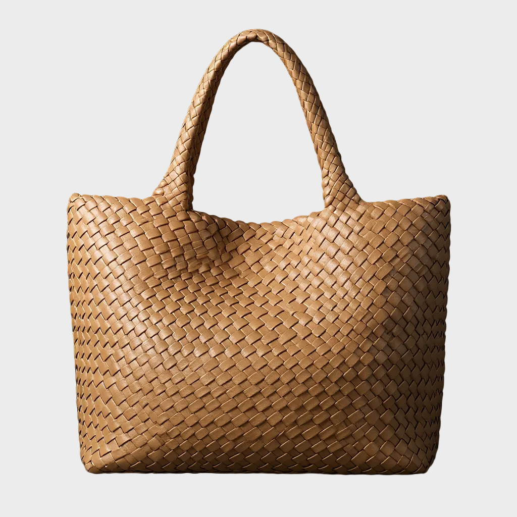 Handwoven Interlaced Leather Large Tote Bag