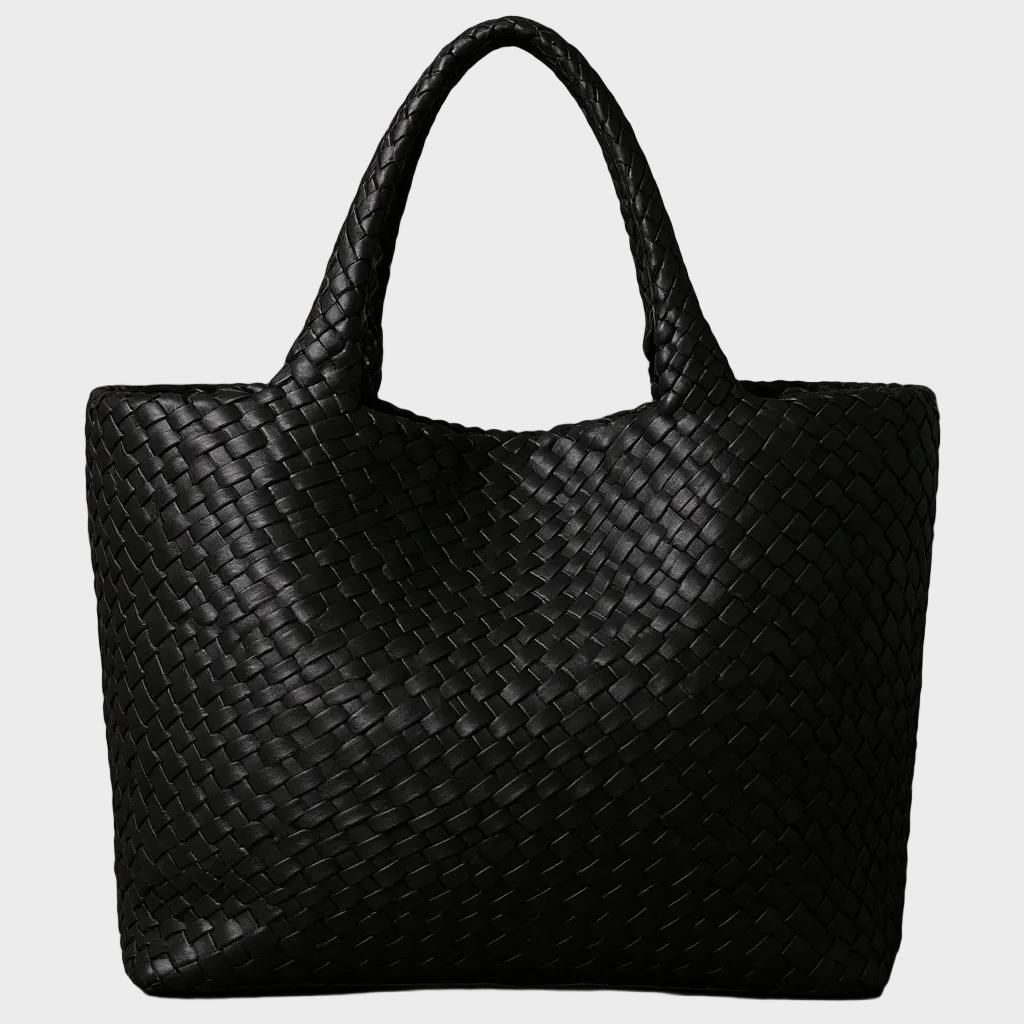 Handwoven Interlaced Leather Large Tote Bag
