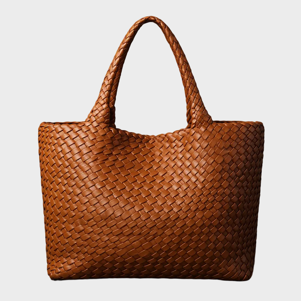 Handwoven Interlaced Leather Large Tote Bag