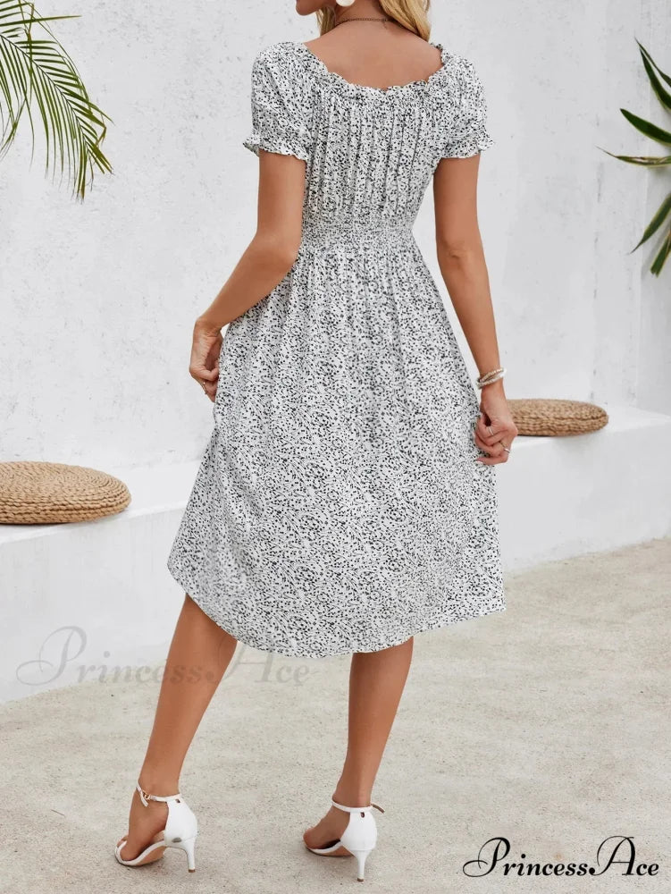 Informal Bohemian Seaside Flower Dress
