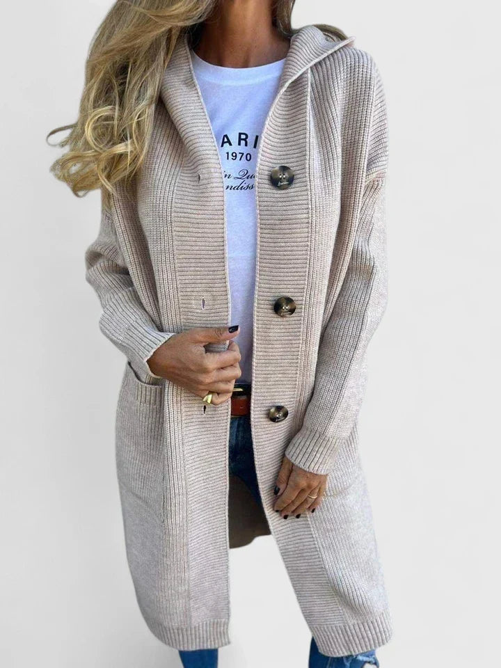 Giulyanrah | Women's Ribbed Knit Duster Cardigan, Longline Collared Button-Front – Casual Layering