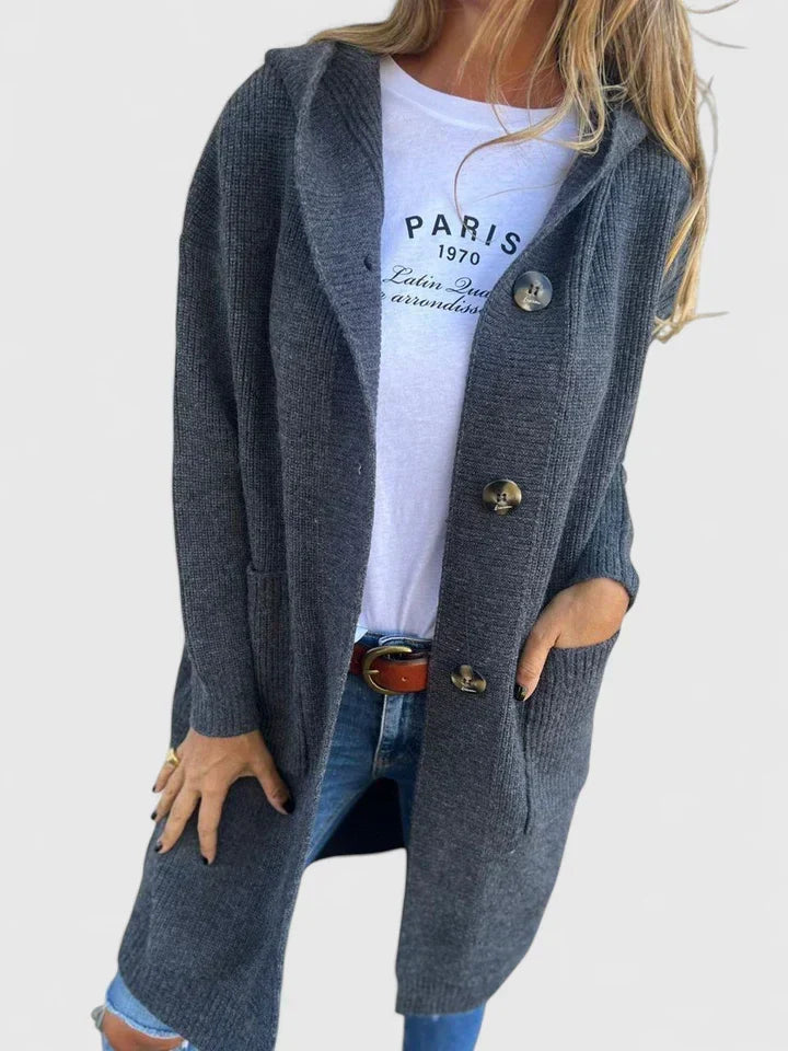 Giulyanrah | Women's Ribbed Knit Duster Cardigan, Longline Collared Button-Front – Casual Layering