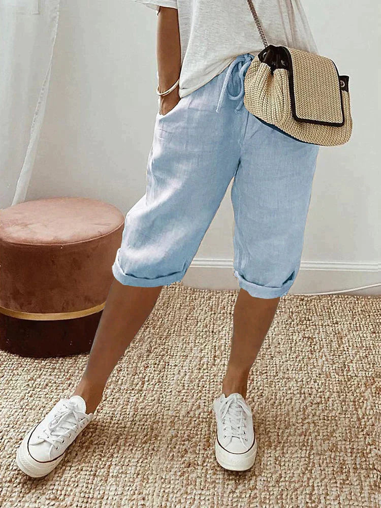 Lui – Light Cotton-Linen Shorts