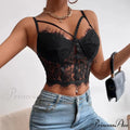 Lace View Spice Girls Halter Corset Top