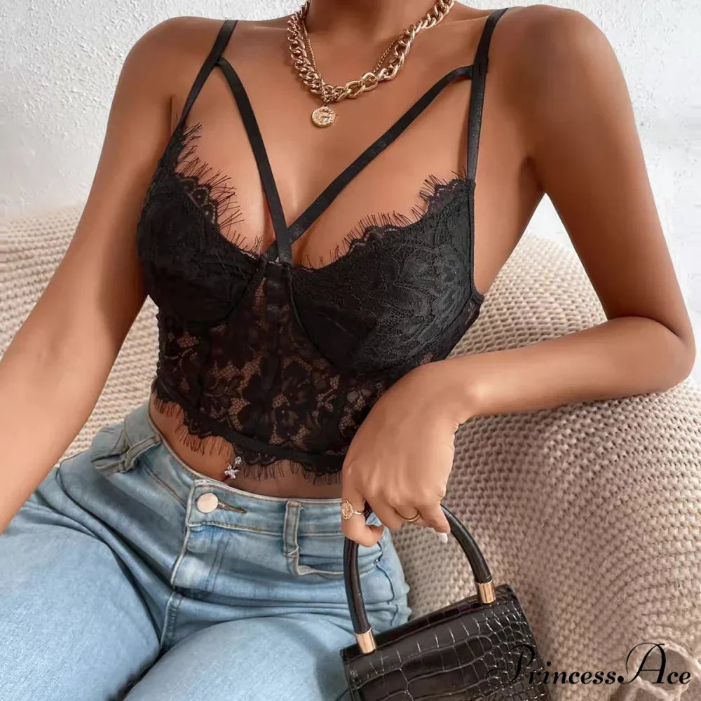 Lace View Spice Girls Halter Corset Top