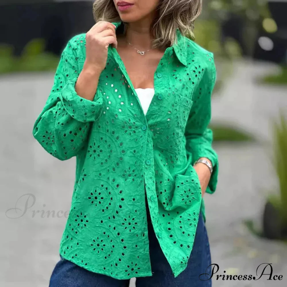 Large Baggy Flower Stitching Lace Boho Top