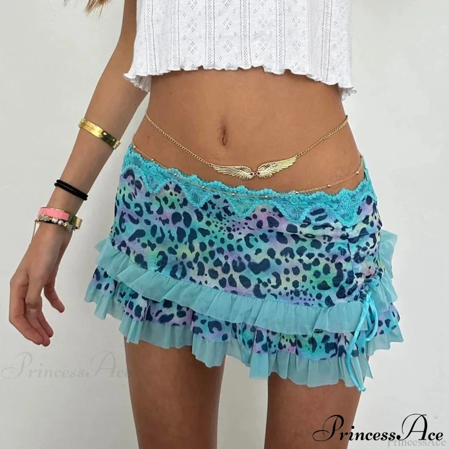 Layered Ruffles A-Line Skirt
