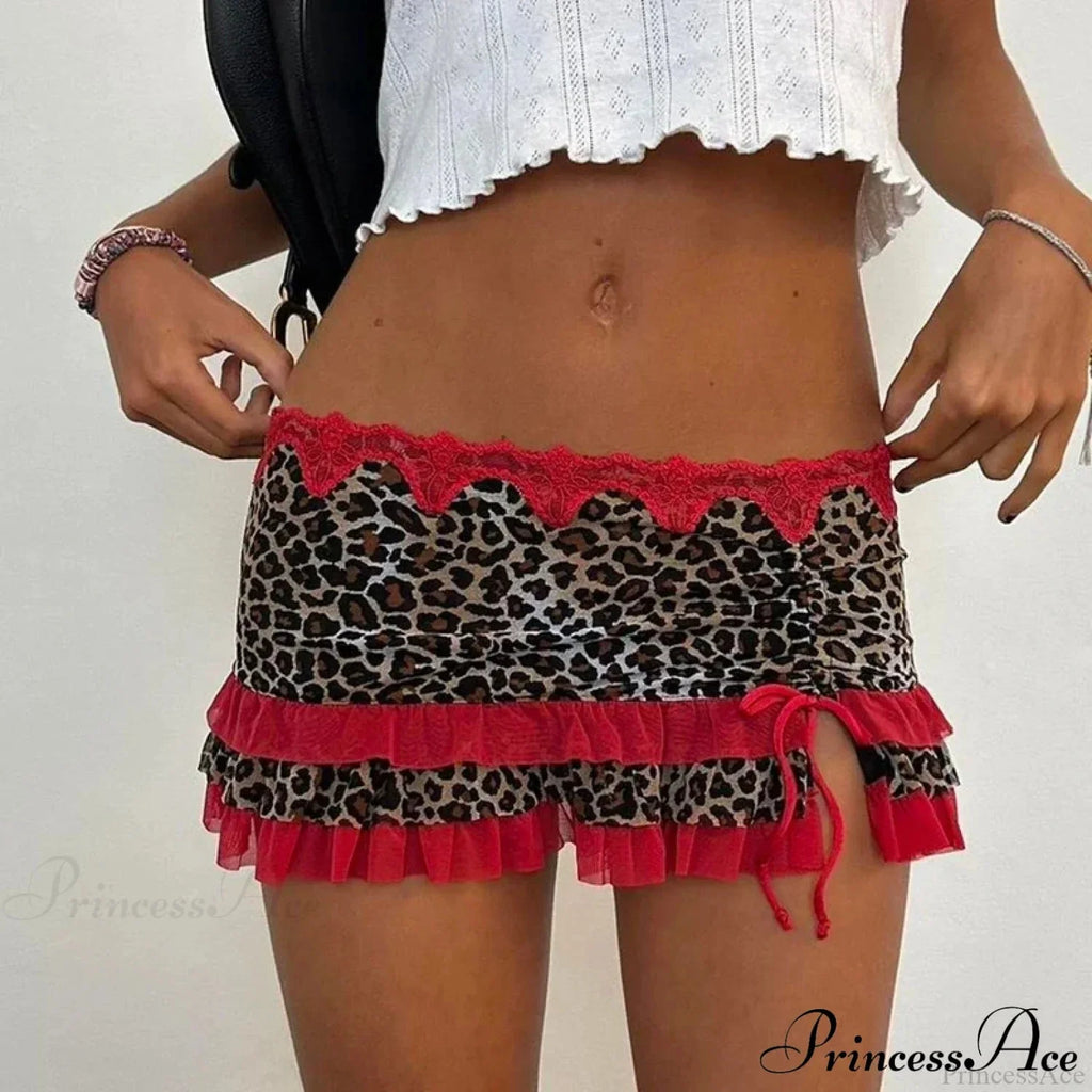 Layered Ruffles A-Line Skirt