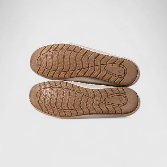 Floral Cutout Perforated Slip On Casual Leather Ballet Flat