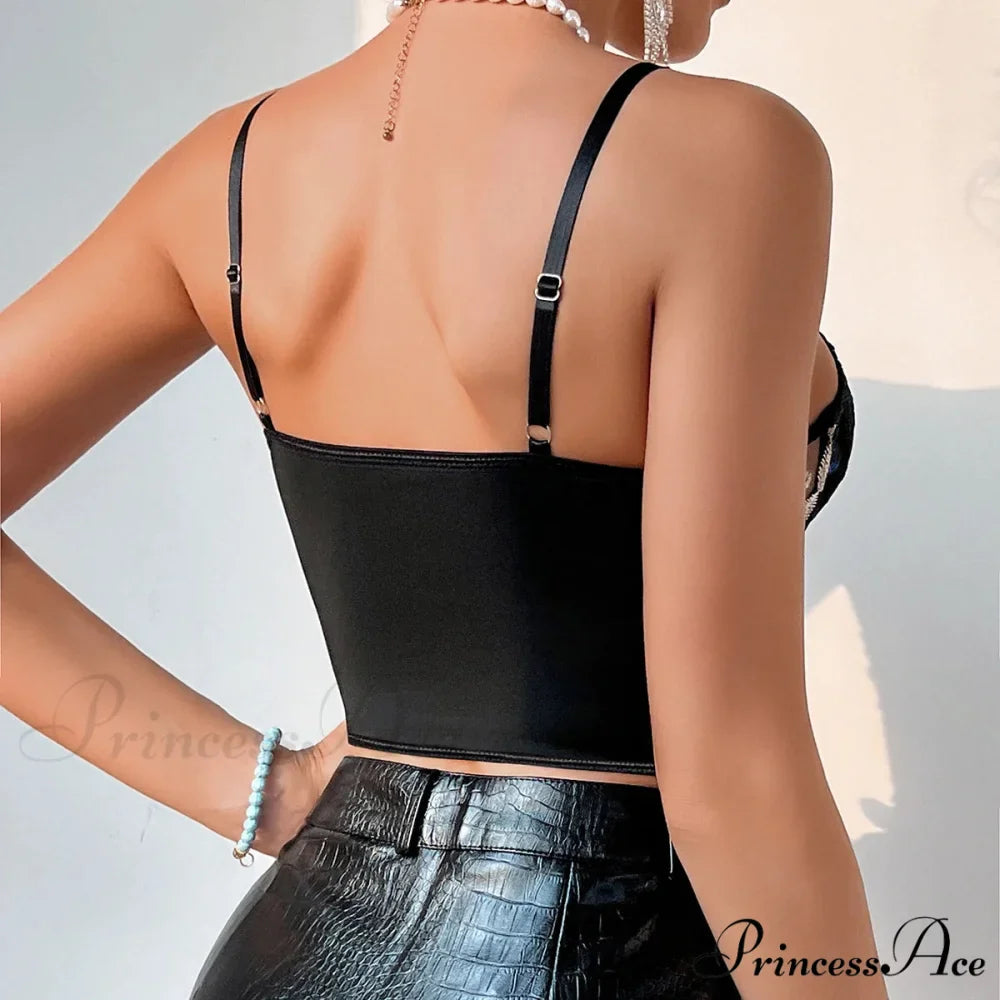 Mesh Tank Top Seductive Slim Bustier