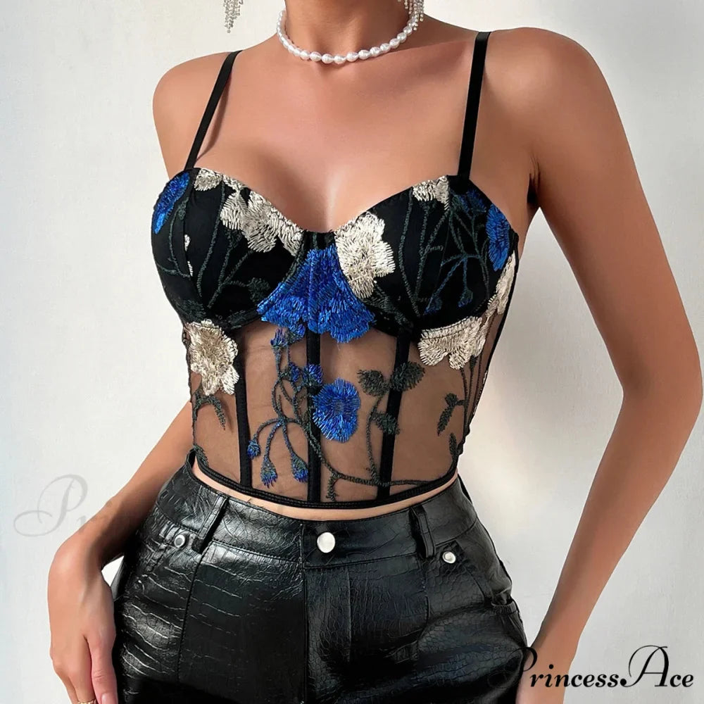 Mesh Tank Top Seductive Slim Bustier