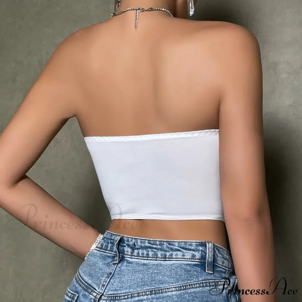 Net Urban Fashion Fishbone Flower Short Top