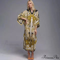 Patterned Flowy Kimono Bohemian Seaside Cover up