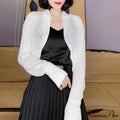 Plain Hue Slim Sun Protection Korean Fashion Extended Knitted Cardigan