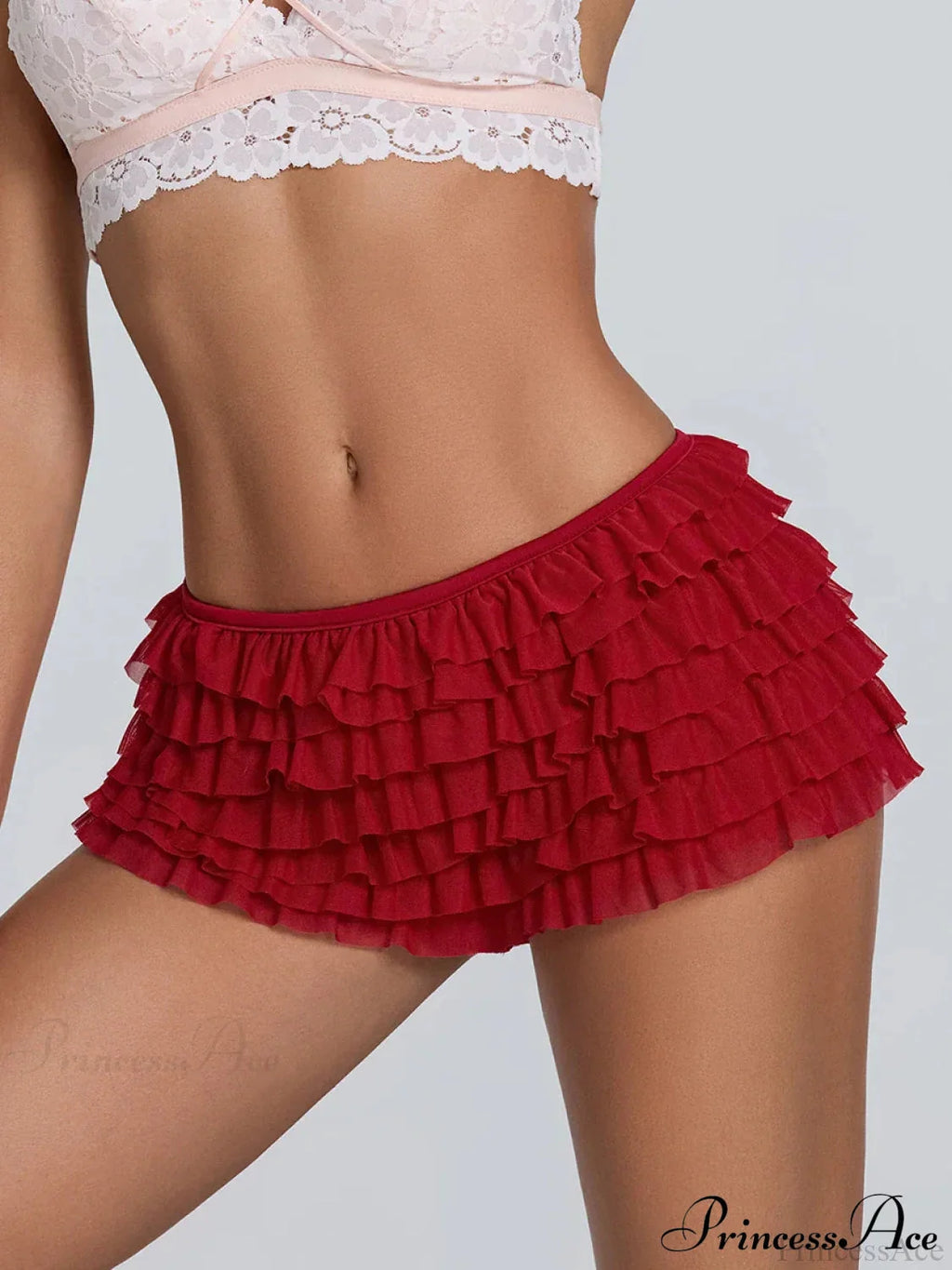 Ruffled Tiered Back Bow Short