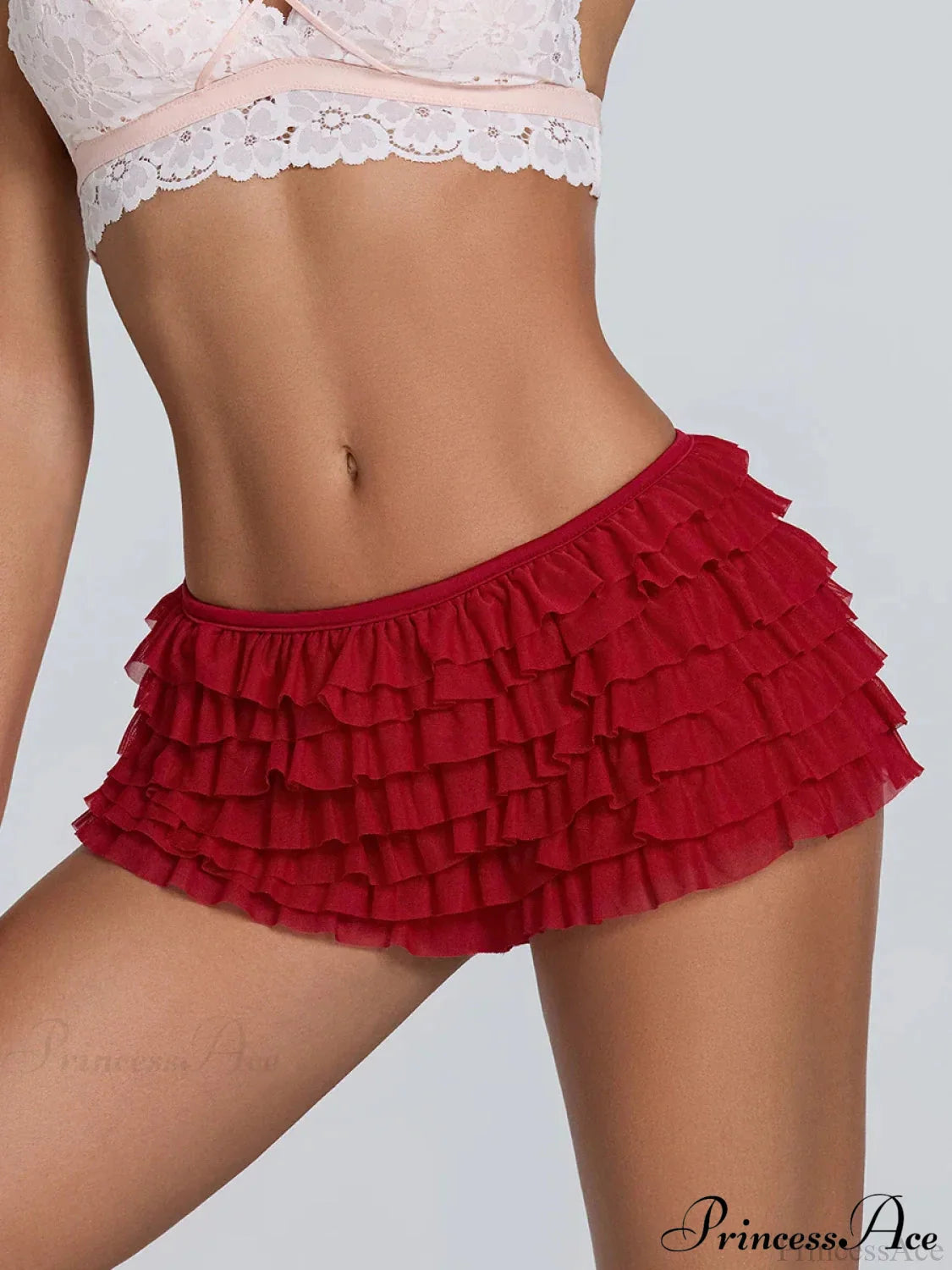 Ruffled Tiered Back Bow Short