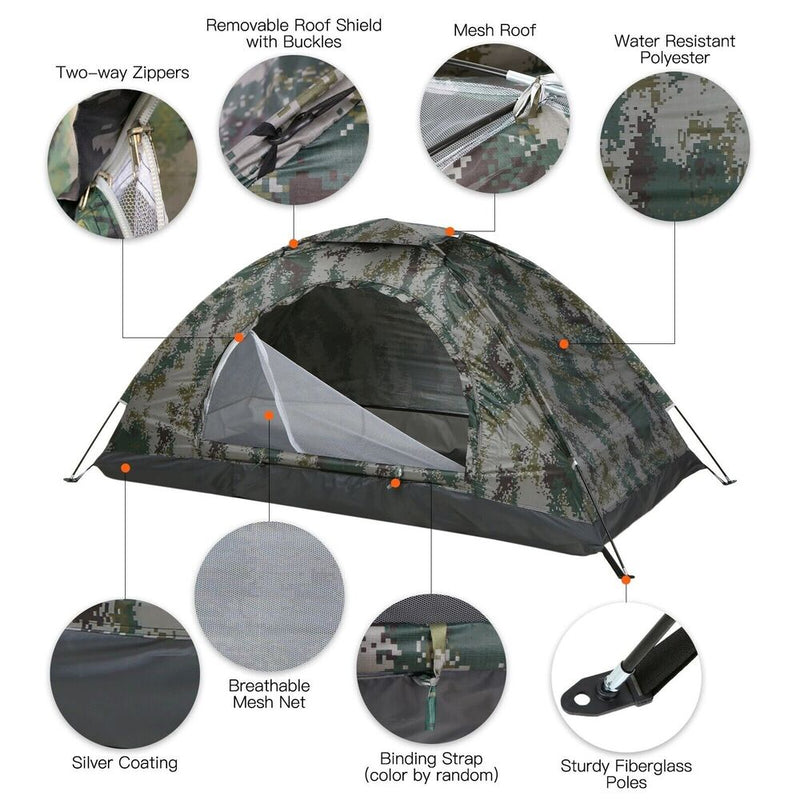 10'x30' Lightweight Waterproof Dome Tent for 2-3 People