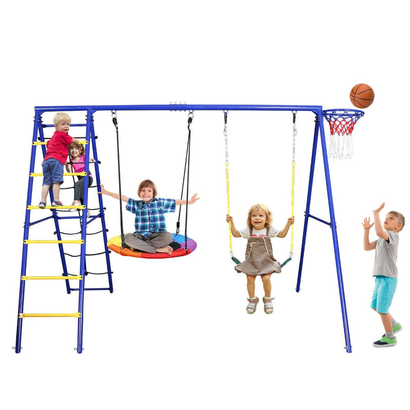 5 in 1 Play Set Outdoor Metal for Kids - Swing Set