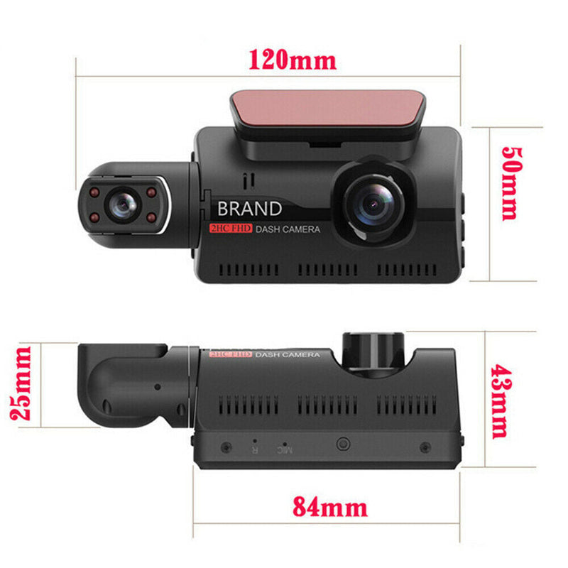 1080P Dual Lens Car DVR Dash Cam Video Recorder