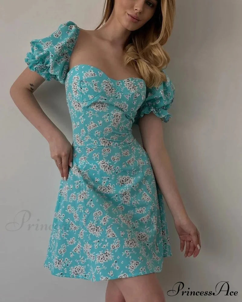 Seductive Blossom Pattern Envelop Blossom Dress