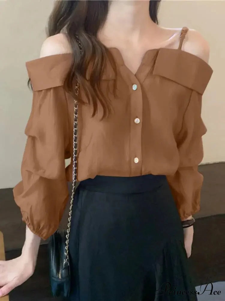 Seductive Off Shoulder Ruffled Monochrome Top