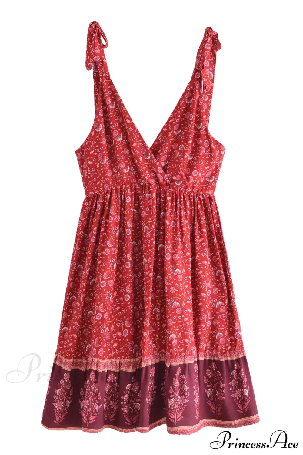 Sexy Deep V-neck Sleeveless Strapless Mini Boho Dress
