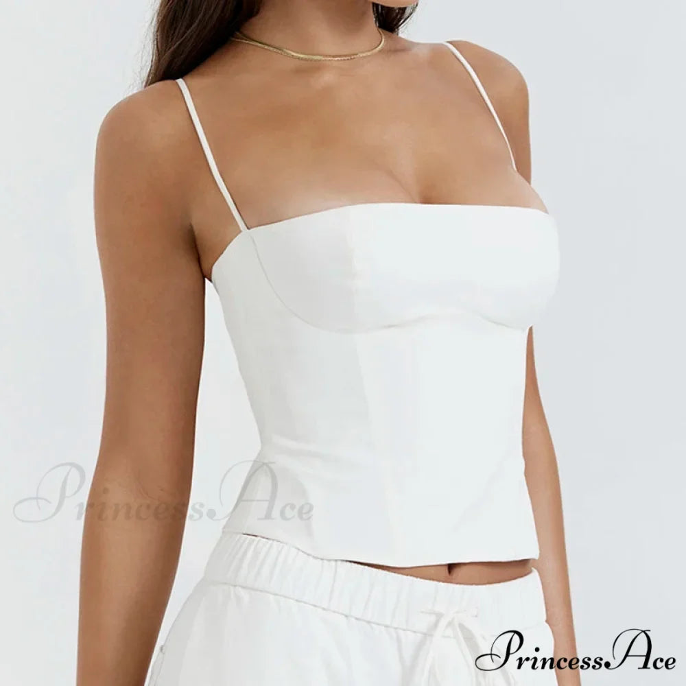 Slim Bodice Thin Strap Crop Top