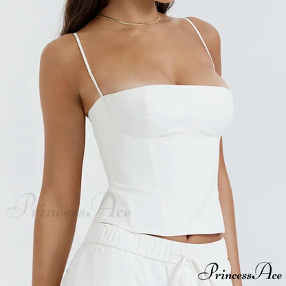 Slim Bodice Thin Strap Crop Top