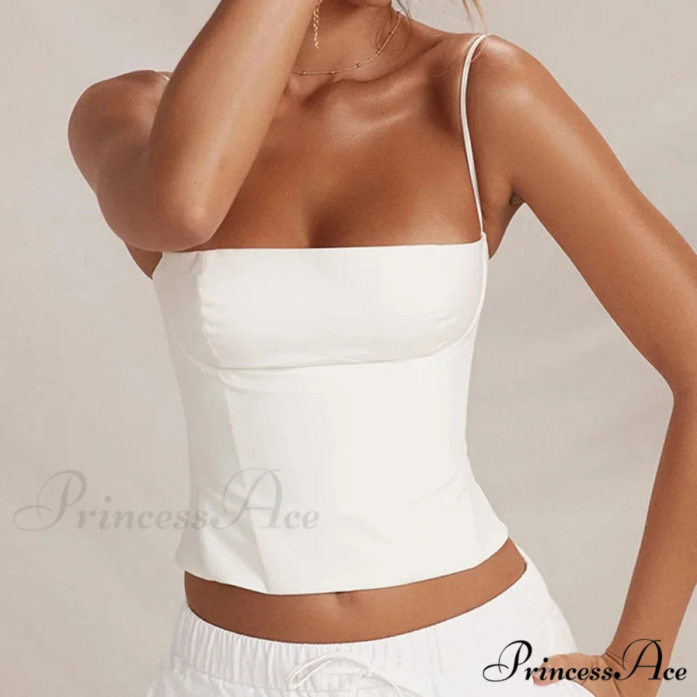 Slim Bodice Thin Strap Crop Top
