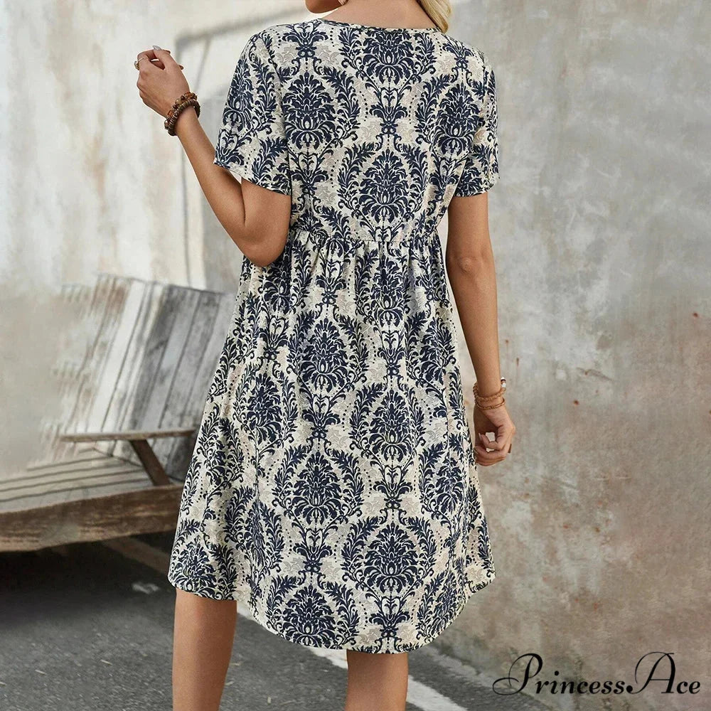 Slim Flower Casual Slim Summer Sundress