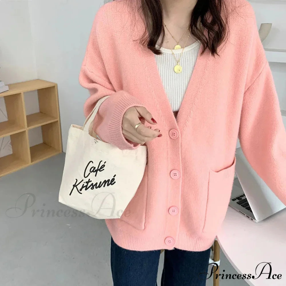 Sluggish Breeze Gold Solo-Buttoned Knitted Cardigan